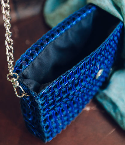 Blue cube purse